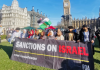 الحث على مقاطعة اسرائيل ونشطاء بريطانيون يسيرون في لندن