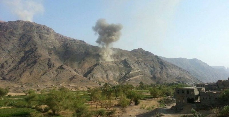شهداء وجرحى قصف للتحالف السعودي في منطقة شدا ومنبه