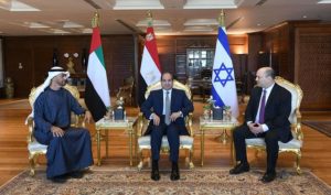 قمة بينيت مع السيسي ومحمد بن زايد سرعان ما تم نسيانها بعد العمليات الإستشهادية الفدائية في بئر السبع
