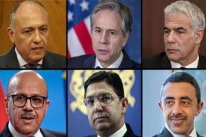 كان مشهد أربعة وزراء خارجية عرب - من الإمارات العربية المتحدة والبحرين والمغرب و مصر - برفقة وزير الخارجية الأمريكي واستضافه وزير الخارجية الإسرائيلي في أول قمة سنوية للنقب في كيبوتس سديه بوكير أكثر من مجرد تحقيق رؤية رئيس الوزراء المؤسس دافيد بن غوريون.